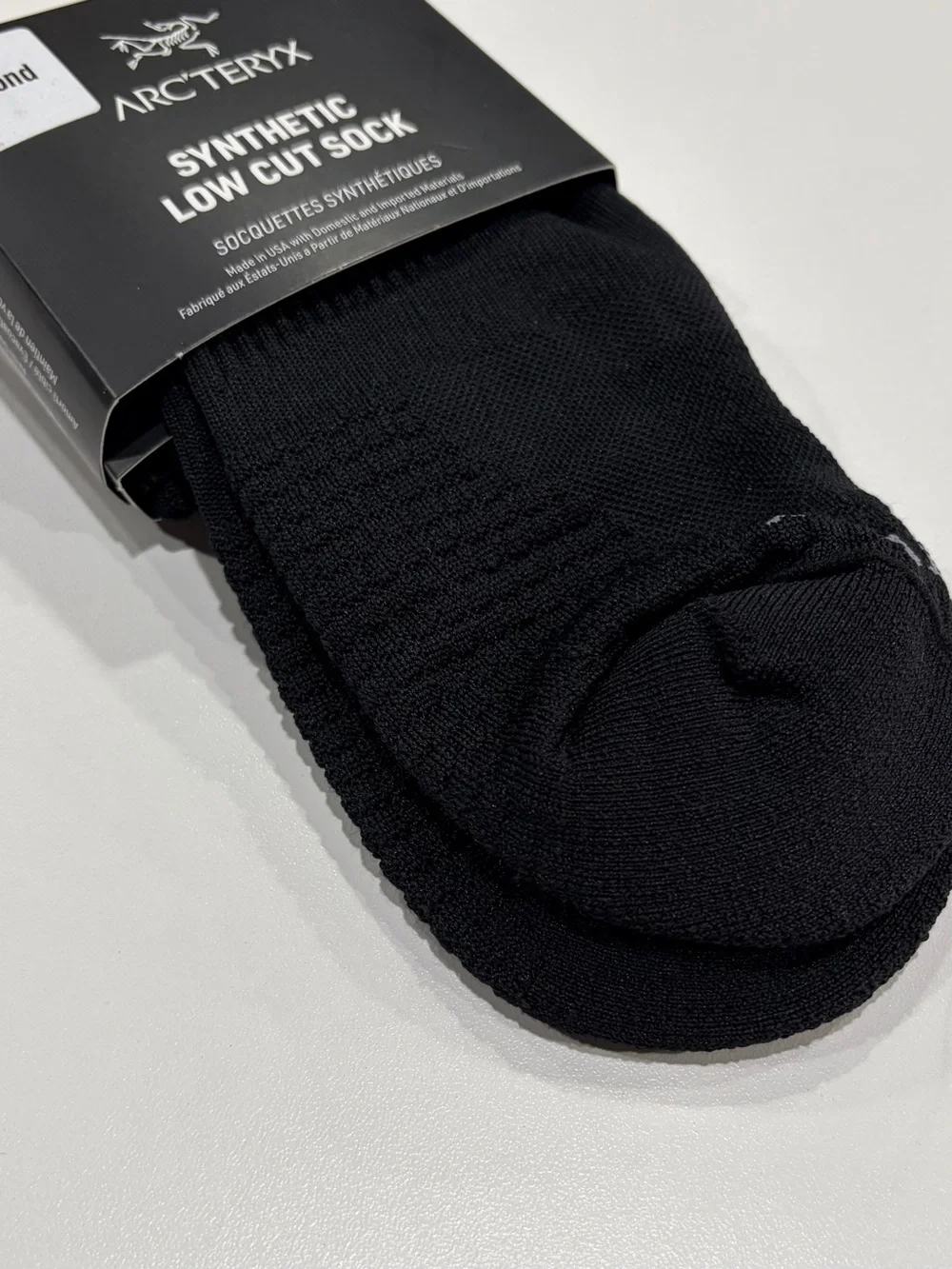 Arc’teryx Men's Medium Synthetic Low Cut Sock Black NWT Cushioned Breathable